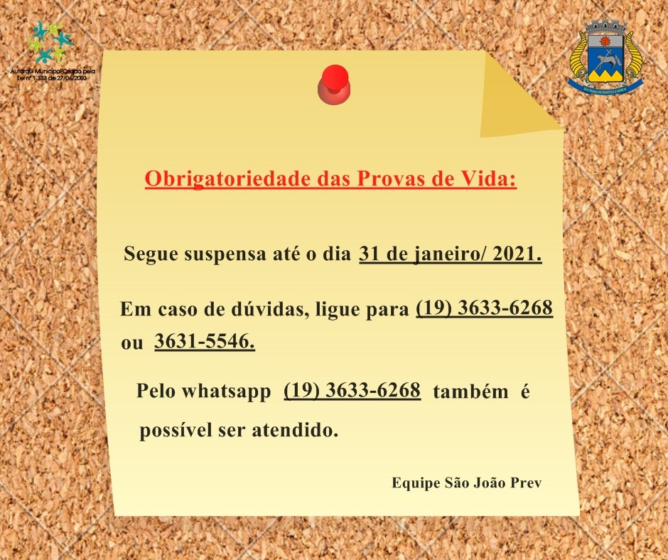 Suspensão na obrigatoriedade das Provas de Vida prossegue até o dia 31